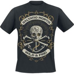 T-shirty męskie z nadrukiem: Saltatio Mortis Anchor Skull T-Shirt czarny