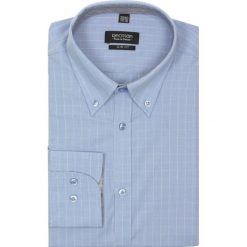 Koszula croft 2064 długi rękaw slim fit niebieski. Niebieskie koszule męskie jeansowe Recman, m, w kratkę, button down, z długim rękawem. Za 29,99 zł.