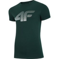 T-shirt męski TSM312 - ciemna zieleń. Żółte koszulki męskie marki 4f, m, bez wzorów, bez kołnierzyka. Za 49,99 zł.