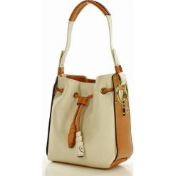 Torebka italian bag skóra MAZZINI - Daria beż. Szare torebki worki MAZZINI, ze skóry. Za 319,00 zł.