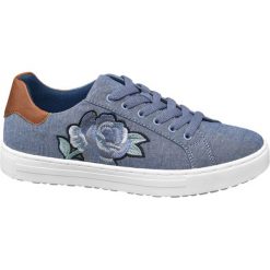 Sneakersy damskie Graceland niebieskie. Niebieskie sneakersy damskie Graceland, z materiału. Za 99,90 zł.