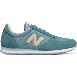 New Balance WL220TPC. Szare buty sportowe damskie marki New Balance, bez wzorów, ze skóry, klasyczne. Za 299,99 zł.
