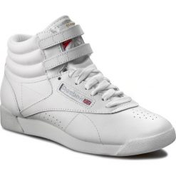 Buty Reebok - F/S Hi 2431 White/Silver. Białe półbuty damskie Reebok, na co dzień, bez wzorów, ze skóry, bez obcasa, na płaskiej podeszwie, bez zapięcia. W wyprzedaży za 229,00 zł.