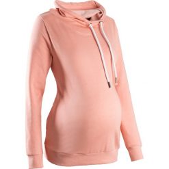 Bluzy ciążowe: Bluza ciążowa z dużym kołnierzem bonprix jasny koralowy