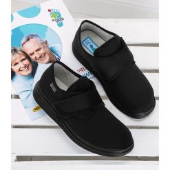 Dr Orto 036D007 Befado Ortopedyczne Zdrowotne. Półbuty damskie DR ORTO, bez wzorów, z tkaniny, na wysokim obcasie, bez zapięcia. Za 90,00 zł.