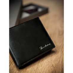 Portfel męski skórzany RFID Pierre Andreus czarny - Czarny. Czarne portfele męskie PIERRE ANDREUS, bez wzorów, ze skóry. Za 99,99 zł.