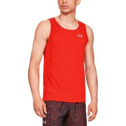 Under Armour Swyft Podkoszulek Czerwony Pomarańczowy. Czerwone podkoszulki męskie Under Armour, xl, bez wzorów, z poliesteru, bez rękawów. Za 188,95 zł.