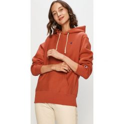 Champion - Bluza. Pomarańczowe bluzy damskie Champion, s, bez wzorów, z bawełny, z długim rękawem, długie, z kapturem. Za 399,90 zł.