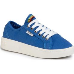 Sneakersy PEPE JEANS - Brixton Canvas PGS30448 Lagoon 539. Niebieskie trampki chłopięce Pepe Jeans, bez wzorów, z jeansu, na sznurówki. Za 239,00 zł.