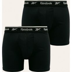 Reebok - Bokserki (2-pack). Czarne bokserki męskie Reebok, z nadrukiem, z elastanu. Za 99,90 zł.