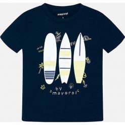 Mayoral - T-shirt dziecięcy 92-134 cm. Niebieskie t-shirty chłopięce Mayoral, z nadrukiem, z bawełny. Za 59,90 zł.