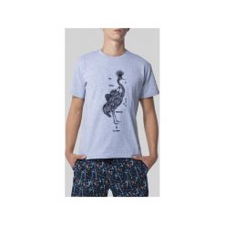 MIGUEL Full Metal Ostrich - Tshirt. Szare t-shirty męskie Meet the llama, s, z nadrukiem, z elastanu, bez kołnierzyka. Za 89,00 zł.