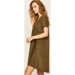 Answear - Sukienka. Czarne sukienki damskie ANSWEAR, na co dzień, s, bez wzorów, z bawełny, casualowe, bez kołnierzyka, z krótkim rękawem, krótkie, mini, proste. W wyprzedaży za 59,90 zł.