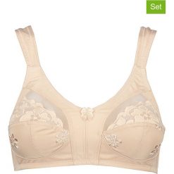 Biustonosze minimizer (2 szt.) w kolorze cielistym. Brązowe biustonosze SUSA, w koronkowe wzory, z koronki. W wyprzedaży za 69,95 zł.