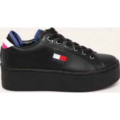 Tommy Jeans - Buty skórzane. Białe buty sportowe damskie Tommy Jeans, bez wzorów, z jeansu, sportowe. Za 449,90 zł.