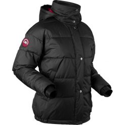 Kurtka pikowana outdoorowa bonprix czarno-czerwień granatu. Czarne kurtki damskie bonprix, s, bez wzorów, bez kaptura. Za 189,99 zł.