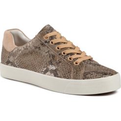 Sneakersy CAPRICE - 9-23203-24 Beige Snake Co 493. Szare półbuty damskie Caprice, ze skóry. W wyprzedaży za 199,00 zł.