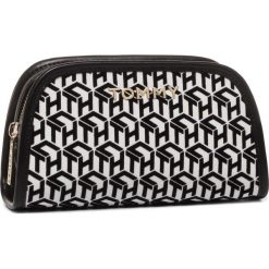 Kosmetyczka TOMMY HILFIGER - Iconic Tommy Make Up Cace AW0AW07856 0GJ. Czarne kosmetyczki męskie TOMMY HILFIGER, bez wzorów, z tkaniny. Za 229,00 zł.