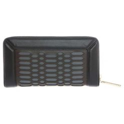 Portfele damskie: Portfel w kolorze brązowo-czarnym – (S)20 x (W)10 x (G)2 cm