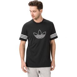 Adidas Originals Outline Koszulka Czarny. Czarne podkoszulki męskie adidas Originals, s, z nadrukiem, z bawełny, bez kołnierzyka, z krótkim rękawem, krótkie. Za 119,95 zł.