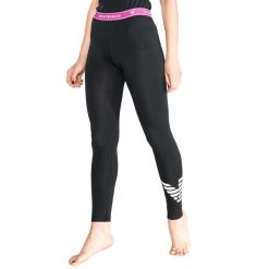 Emporio Armani Legginsy do spania Czarny. Czarne legginsy damskie Emporio Armani, s, z nadrukiem, z elastanu. Za 292,95 zł.
