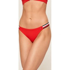 Tommy Hilfiger - Figi kąpielowe. Czerwone stroje kąpielowe damskie TOMMY HILFIGER, xl, z aplikacjami, z elastanu. Za 199,90 zł.