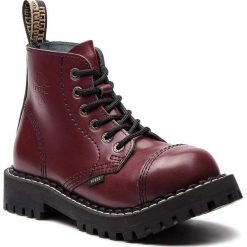 Glany STEEL - 127/O/F.BUR Full Burgund. Czerwone półbuty damskie Steel, ze skóry, klasyczne, bez obcasa, bez zapięcia. Za 269,00 zł.