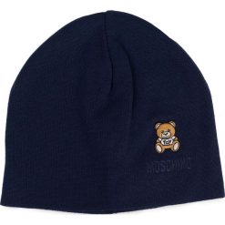 Czapka MOSCHINO - 65161 M2096 013. Niebieskie czapki damskie MOSCHINO, z wełny. W wyprzedaży za 299,00 zł.