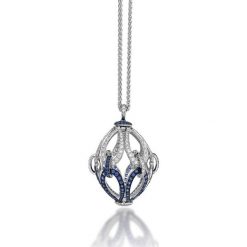 Naszyjniki damskie: Naszyjnik – złoto białe 750, Brylant 1,72ct…