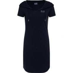 Sukienka dzianinowa EA7 Emporio Armani 3HTA57 TJ28Z 1200. Czarne sukienki damskie EA7 Emporio Armani, s, bez wzorów, z elastanu, bez kołnierzyka, bez rękawów. W wyprzedaży za 399,00 zł.