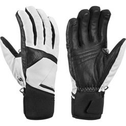 Leki Leki Rękawice damskie Equip S GTX Lady black-white 7,5. Czarne rękawiczki damskie Leki, bez wzorów, ze skóry. W wyprzedaży za 429,00 zł.
