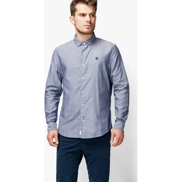 Timberland Koszula Ls Tioga River Textured Shirt , granatowy, rozmiar L. Niebieskie koszule męskie Timberland, m, bez wzorów, z bawełny, eleganckie, z klasycznym kołnierzykiem, bez rękawów. W wyprzedaży za 207,99 zł.