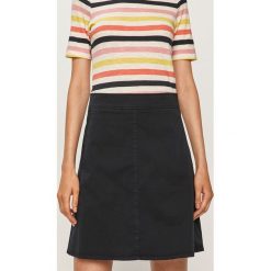 Marc O'Polo - Spódnica. Niebieskie spódniczki damskie Marc O'Polo, na co dzień, bez wzorów, z elastanu, casualowe, mini, rozkloszowane. Za 429,90 zł.