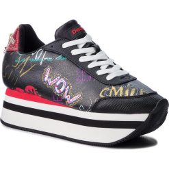 Sneakersy DESIGUAL - Space Bolimania 18WSKP10 2000. Czarne sneakersy damskie marki Desigual, z materiału. W wyprzedaży za 299,00 zł.