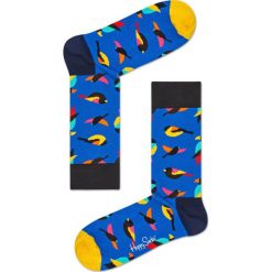 Happy Socks - Skarpety Bird. Niebieskie skarpetki męskie marki Happy Socks, z bawełny. W wyprzedaży za 29,90 zł.