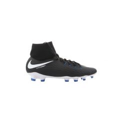Buty do piłki nożnej Nike Mens Hypervenom Phelon 3 DF FG 917764 002. Czarne halówki męskie marki Adidas, ze skóry, do piłki nożnej. Za 261,10 zł.