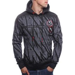 Bluza męska z kapturem czarna Recea. Czarne bluzy męskie Recea, xl, bez wzorów, z bawełny, z kapturem, bez rękawów, z kapturem. Za 64,90 zł.