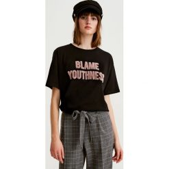 T-shirty damskie: Koszulka z napisem „blame”