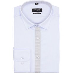 Koszula bexley 26331 długi rękaw custom fit niebieski. Niebieskie koszule męskie Recman, m, bez wzorów, bez kołnierzyka, z długim rękawem. Za 149,00 zł.