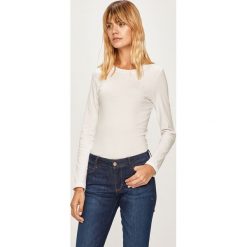 Calvin Klein Jeans - Longsleeve. Białe bluzki damskie Calvin Klein Jeans, s, bez wzorów, z bawełny, z okrągłym kołnierzem, z długim rękawem. Za 179,90 zł.