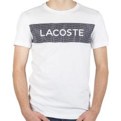 LACOSTE SPORT PRINTED BREATHABLE T-SHIRT > TH4865-522. Koszulki męskie Lacoste, xl, z nadrukiem, z bawełny, klasyczne, bez kołnierzyka, z krótkim rękawem, krótkie. W wyprzedaży za 169,99 zł.