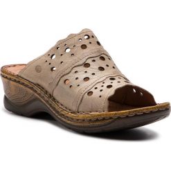 Klapki JOSEF SEIBEL - Catalonia 43 56543 95 230 Creme. Brązowe klapki damskie Josef Seibel, bez wzorów, ze skóry, bez obcasa, na obcasie. W wyprzedaży za 219,00 zł.