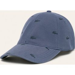 Lacoste - Czapka. Niebieskie czapki męskie Lacoste, bez wzorów, z bawełny. Za 299,90 zł.