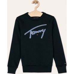 Tommy Hilfiger - Bluza dziecięca 128-176 cm. Niebieskie bluzy chłopięce TOMMY HILFIGER, z nadrukiem, z elastanu, bez rękawów, bez kaptura. W wyprzedaży za 179,90 zł.