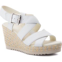 Espadryle GABOR - 25.793.21 Weiss. Białe espadryle damskie Gabor, bez wzorów, ze skóry, bez obcasa, na obcasie. W wyprzedaży za 349,00 zł.