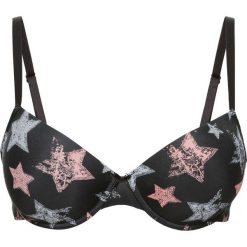 Biustonosz usztywniany bonprix czarny wzorzysty. Czarne biustonosze bardotka bonprix. Za 44,99 zł.