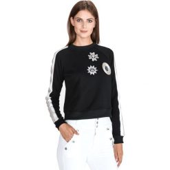 Just Cavalli Bluza Czarny. Czarne bluzy damskie Just Cavalli, m, z haftami, z bawełny, bez rękawów, bez kaptura. Za 1582,95 zł.