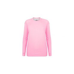 SWEATSHIRT KINGSIZE PINK - OVERSIZE. Różowe bluzy damskie Kingsize, s, z haftami, z bawełny, bez rękawów, bez kaptura. Za 69,50 zł.