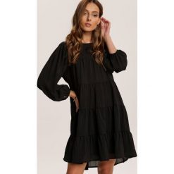 Czarna Sukienka Oresha. Czarne sukienki damskie Renee, s, bez wzorów, bez kołnierzyka, bez rękawów, mini. Za 139,99 zł.