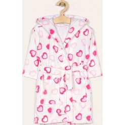 Blukids - Szlafrok dziecięcy 92-128 cm. Różowe szlafroki dziewczęce Blukids, bez wzorów, z bawełny, z kapturem. W wyprzedaży za 89,90 zł.